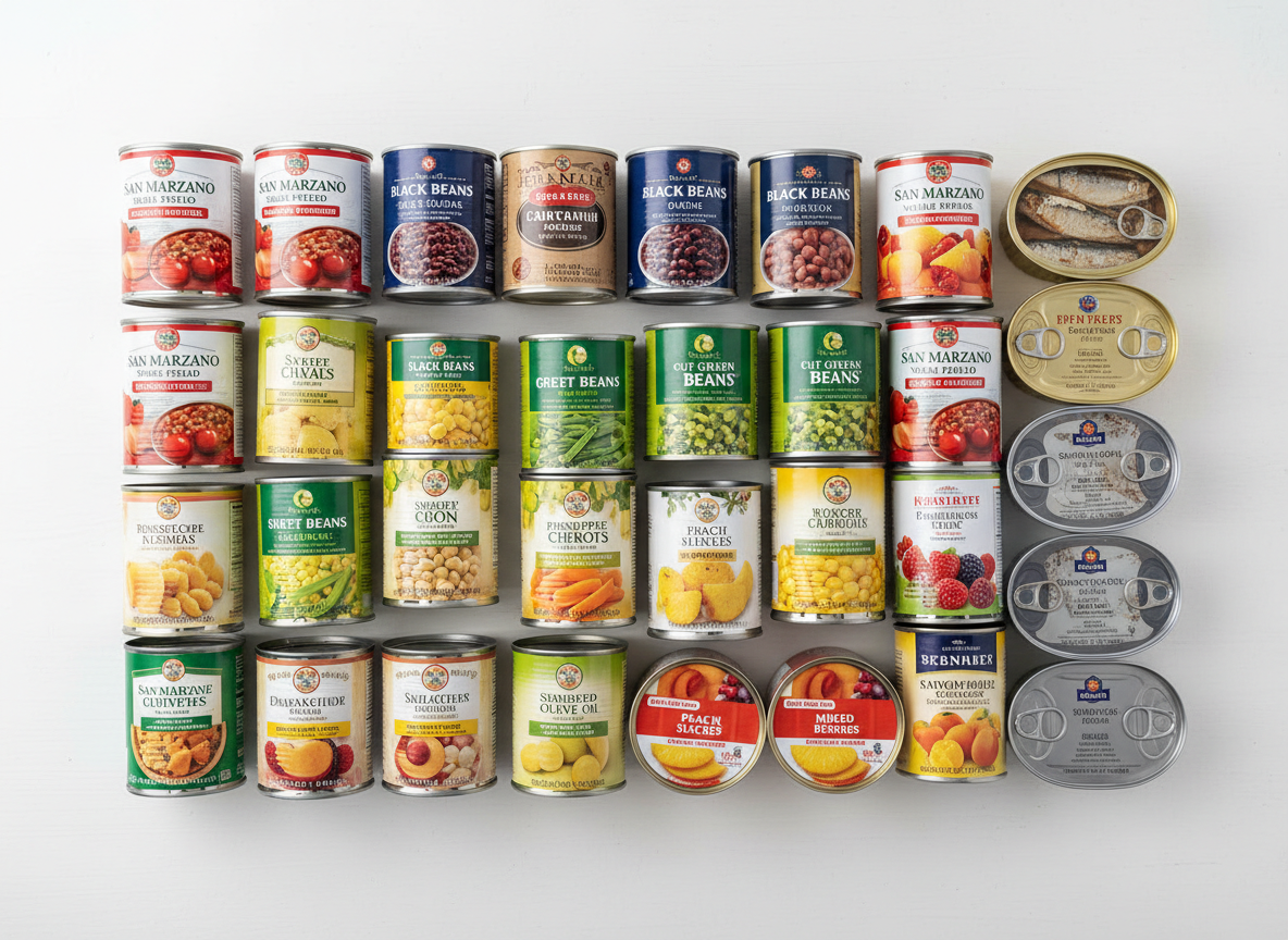 Canned food supplied by Giza General Trading